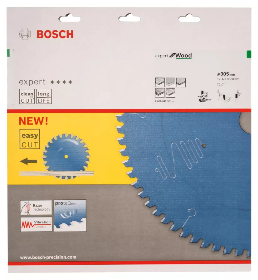 Lame BOSCH Expert for wood Ø305 x 30 mm pour scie à onglet